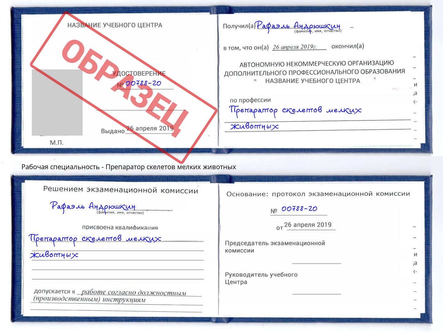 Препаратор скелетов мелких животных Курган