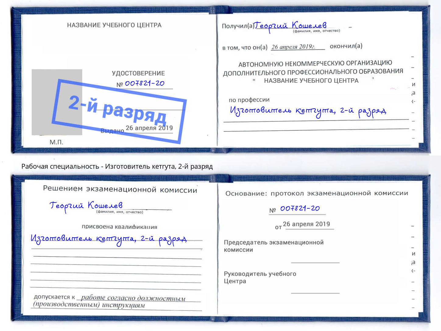 корочка 2-й разряд Изготовитель кетгута Курган